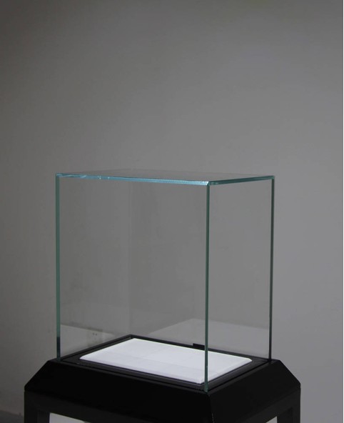 Vetrina per gioielli con piano in vetro moderno di lusso da terra